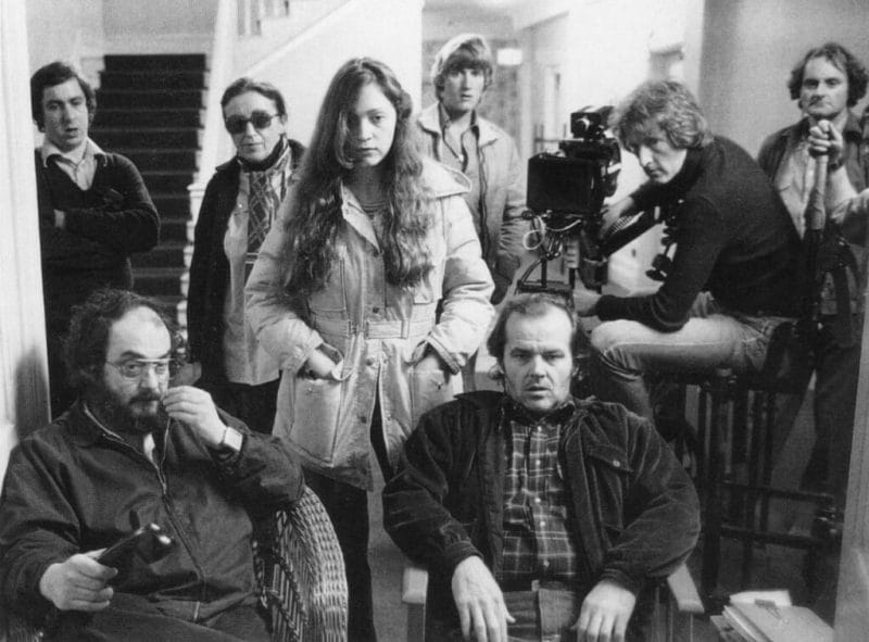 Pausa durante el rodaje de El Resplandor (The Shining), 1980