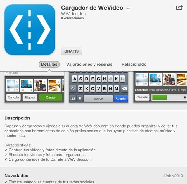 WeVideo para iOS