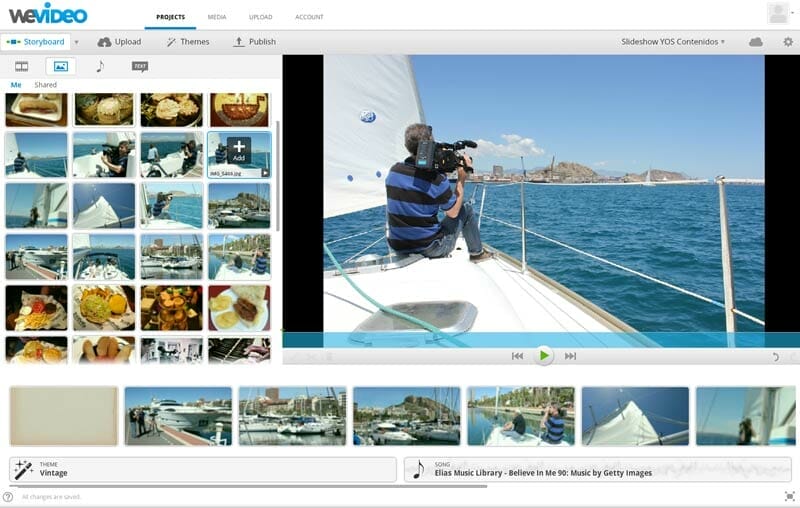 Imagen de WeVideo para el post - Tres editores de video iOS diferentes