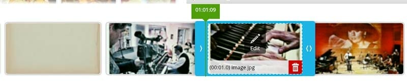 Detalle del editor de WeVideo: Trim