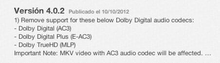 Buzz player y los problemas con el ac3