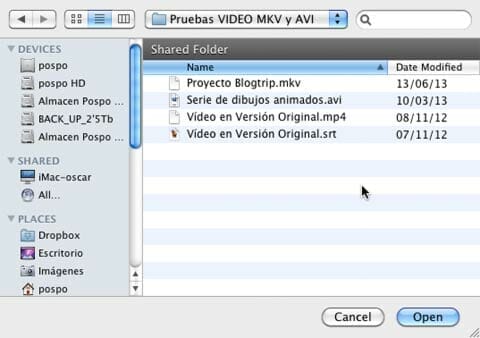Abriendo fichero en Handbrake para convertirlo y ver vídeos en el iPad