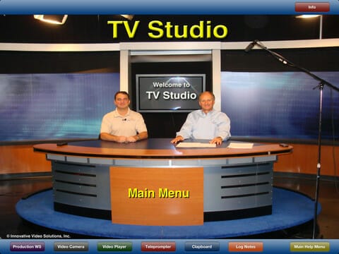 Captura de pantalla de la aplicación TV Studio