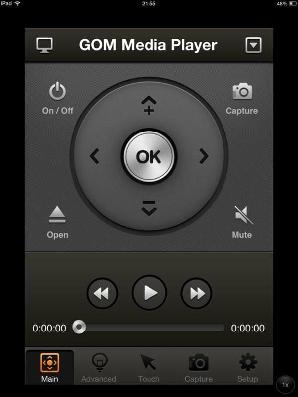 Main window GOM Remote
