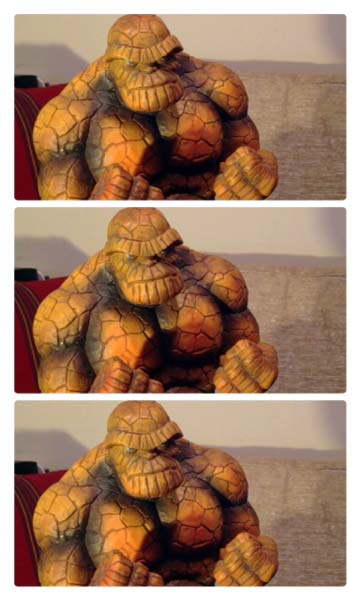 La opción de captura de triple fotograma te maqueta la captura de una manera muy vistosa