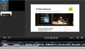 Captura de pantalla en vídeo en el editor de Camtasia