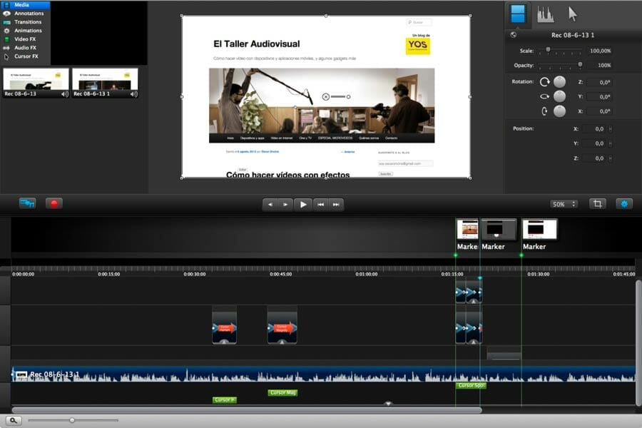 Camtasia timeline terminado