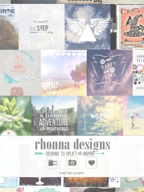 Pantalla inicial con fondo de vídeo en movimiento de Rhonna Designs