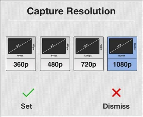 Decide la resolución de tu time lapse en Lapse It Pro