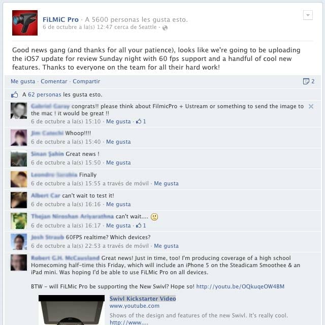 Anunciando la actualización para iOS 7 en FiLMiC Pro