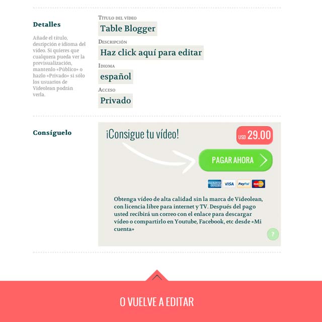 Videolean - Haz tu vídeo y paga por él un precio muy barato