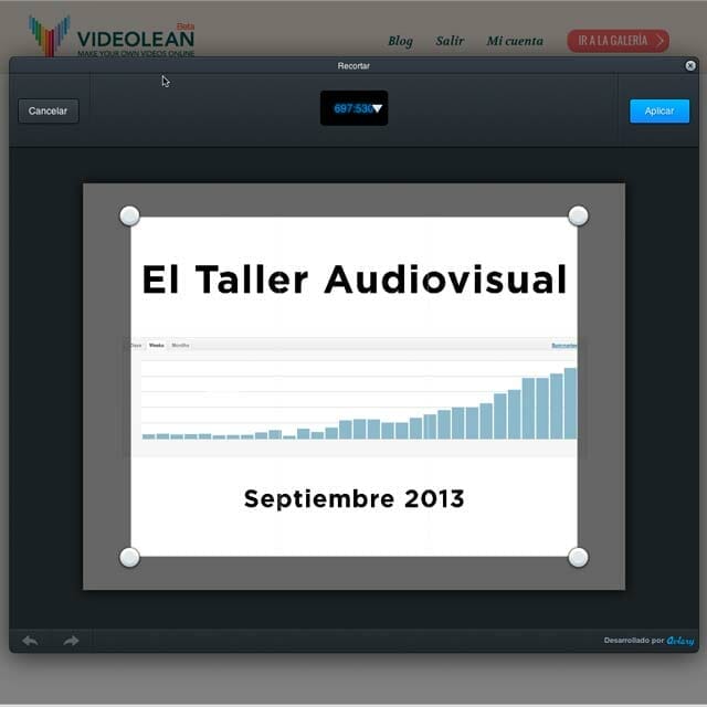 Aviary y su Photo Editor son los que te permiten editar las imágenes de VideoLean