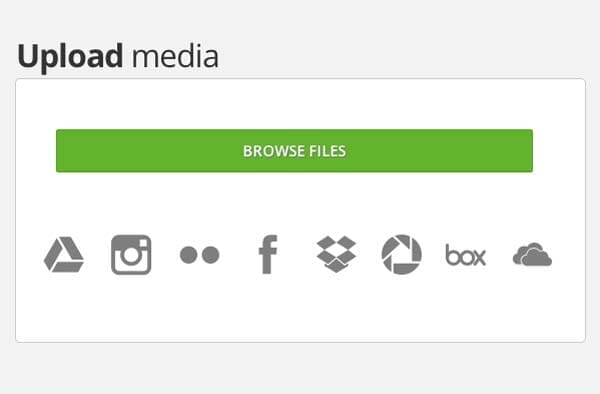 WeVideo editor de video online permite subir los media desde más sitios en la nube