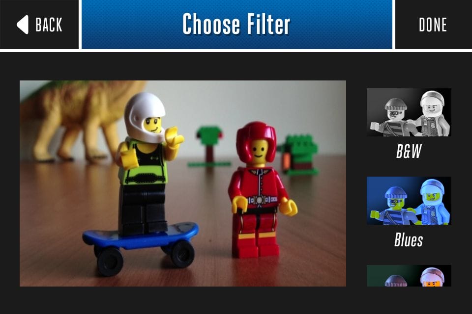 Filtros en Lego Movie Maker