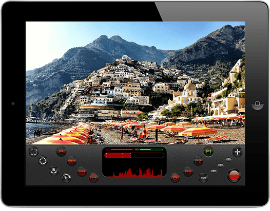 Imagen de prensa de su app en un iPad - FiLMiC Pro camara de video