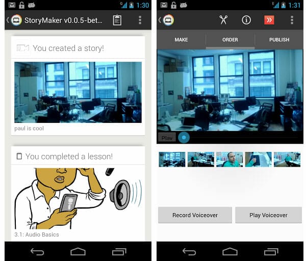 Aplicación para periodistas StoryMaker