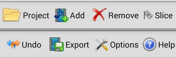 VideoPad - Barra de menús versión Android