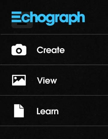 Menú principal de Echograph