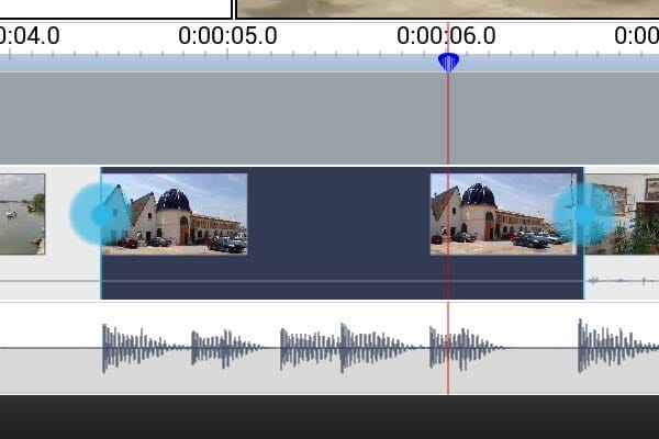 In y Out en VideoPad Android - Modo Editor