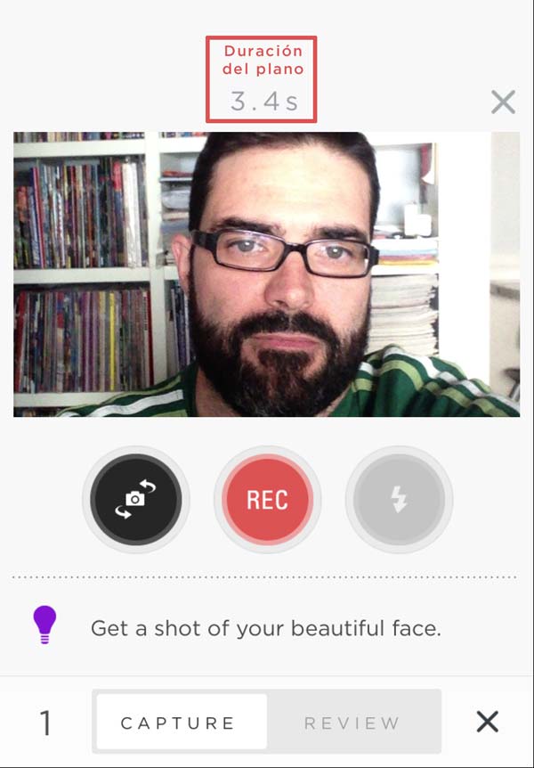 Comenzamos a grabar y editar videos con Directr - Imagen de la grabación de uno de los planos sugeridos por el storyboard