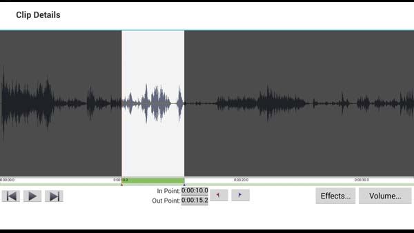 VideoPad Android - Waveform