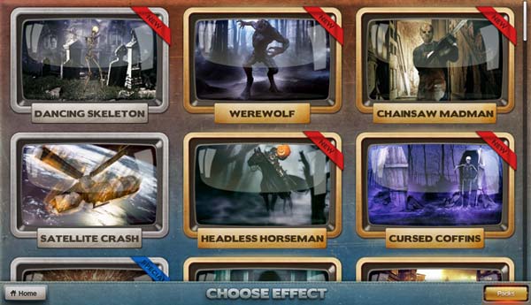 Los seis primeros efectos disponibles en la galería de efectos de FX Guru