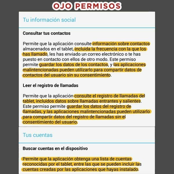 Hay que tener mucho cuidados con ciertos permisos de instalación de aplicaciones en la imagen va un ejemplo