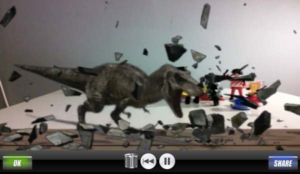 Efectos especiales Android - T-Rex en acción