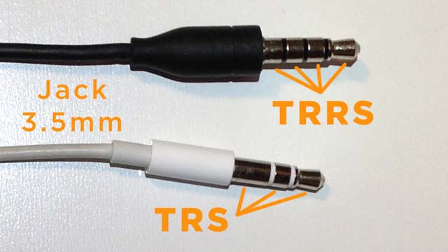 Grabar audio con dispositivos móviles conectores TRS y TRRS