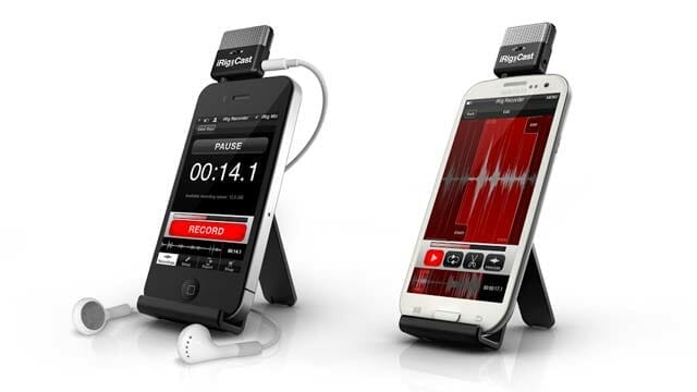 Grabar audio con dispositivos móviles iRigCast en iOS o en Android