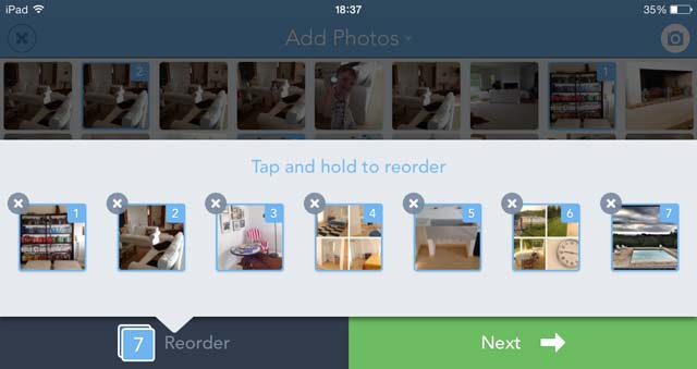 Reordenas las fotos de tu slideshow con shadow puppet