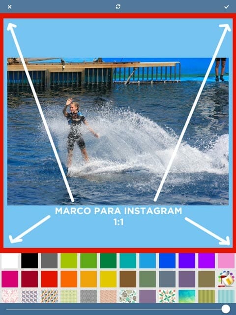 Elige el color o fondo que más te guste para tu foto en InstaSquarer HD