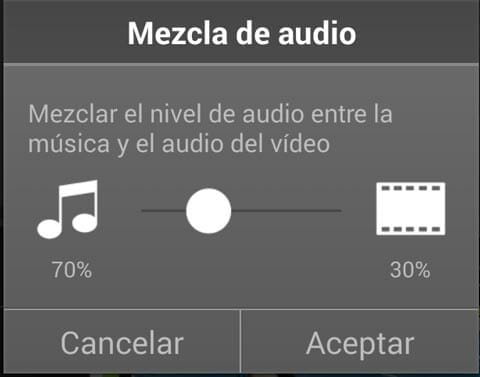 PowerDirector mezcla de audio