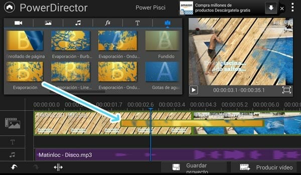 Transiciones entre planos en PowerDirector