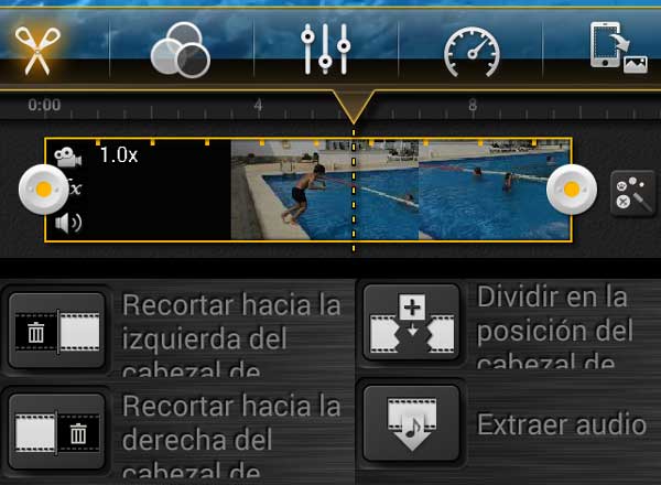 KineMaster ofrece una interfaz muy sencilla para editar vídeo en Android