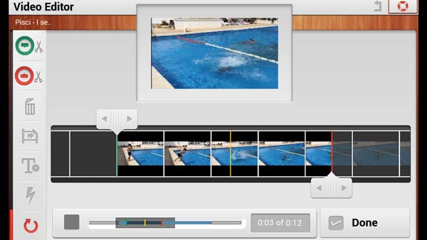 TrakAx, ajustando la duración de uno de los vídeos