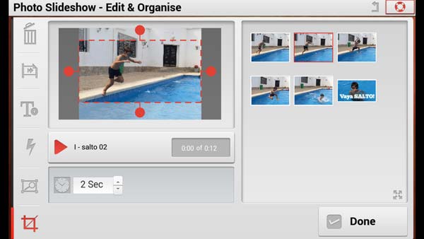 TrakAx te deja hacer múltiples retoques a las fotos de tus slideshows