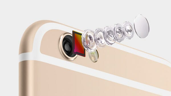 Separación de las piezas de la cámara del iPhone