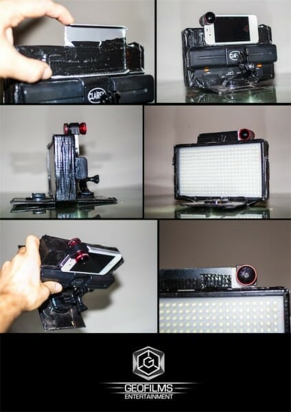 iPhone preparado para grabar. Geofilms Entertainment.