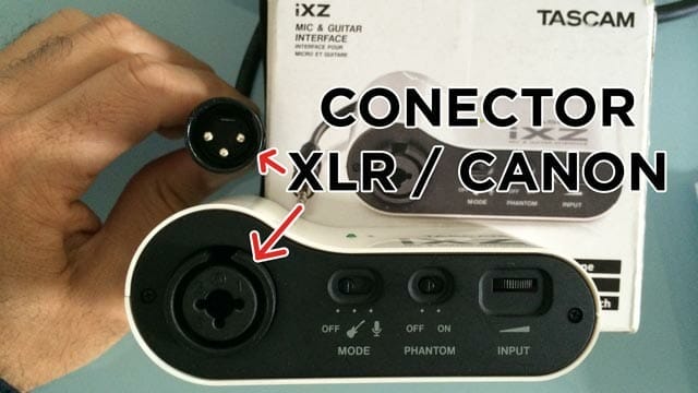 Como se conecta un cable XLR o Canon o un micro a un iRigPre o Tascam iXZ