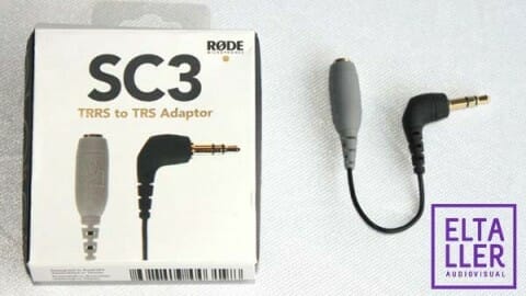 Adaptador para micros TRRS a TRS pensado para usar micrófonos para móviles en DSLR
