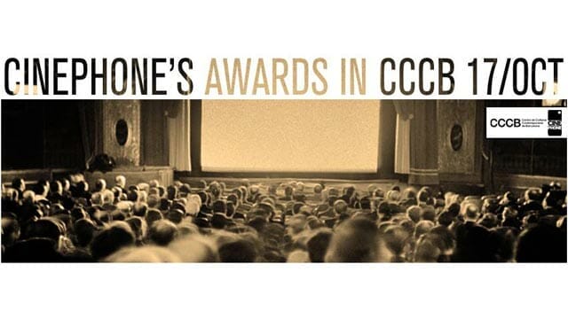 Cinephone 2015: Entrega de premio en auditorio CCCB Barcelona 17 de Octubre