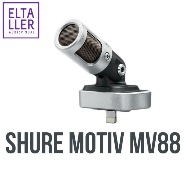Shure MV88 micrófono digital para iPhone, iPad o iPod Touch - Accesorios para grabar audio en móviles