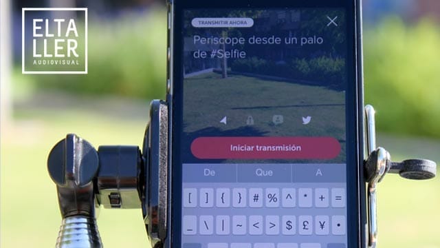 Periscope usado en trípode con Palo de Selfie