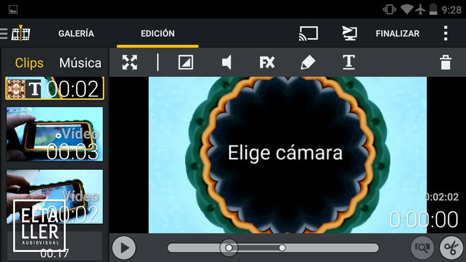 Los 5 mejores editores de vídeo Android: 5 - Movie Edit Touch