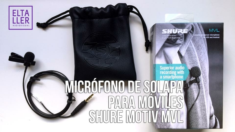 Micrófono de solala, micro de corbata o micrófono lavalier para grabar con móvil o tablet SHURE MOTIV MVL - Mejora tus grabaciones de audio