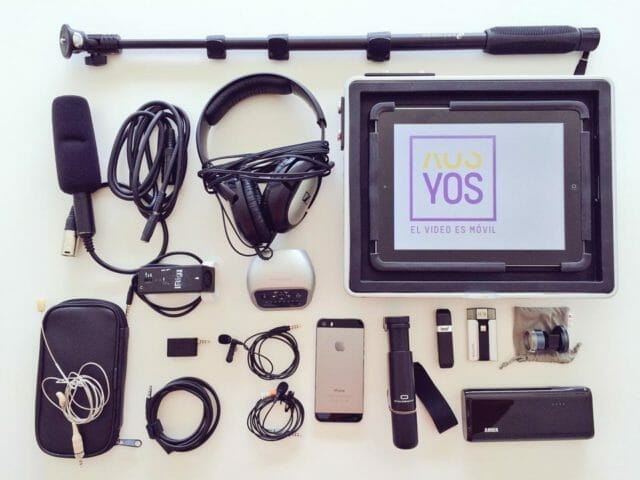 Accesorios para grabar vídeo con móviles de Óscar Oncina @yos_oscar para realización multicámara con Recolive Multicam o Switcher Studio