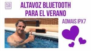 Conecta tu dispositivo por cable, bluetooth o NFC a este altavoz inalámbrico portatil: El AOMAIS IPX7 SPort