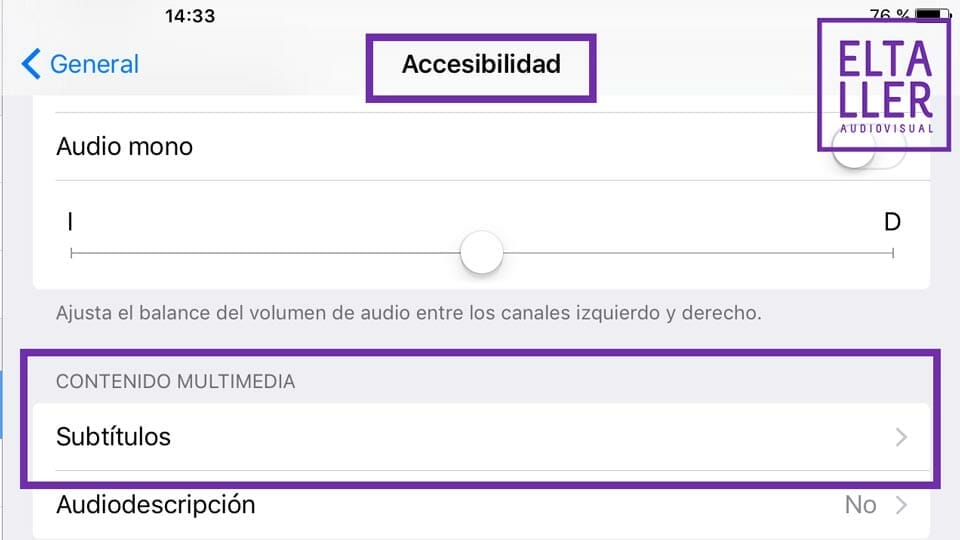 Haz grandes los subtítulos en iPad para ver series y películas