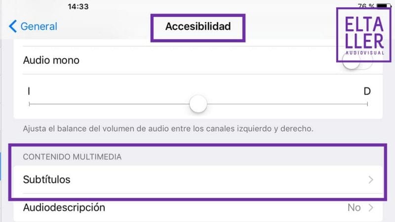 Haz grandes los subtítulos en iPad para ver series y películas